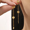 Wholesale Ferris Wheel Flower Clavicle Chain Earrings Set Elegant Fashion Jewelry Electroplated Stainless Steel