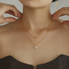 Wholesale Ferris Wheel Flower Clavicle Chain Earrings Set Elegant Fashion Jewelry Electroplated Stainless Steel