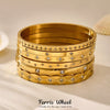 Wholesale Ferris Wheel Geometric Diamond Pattern Stainless Steel Zircon Electroplated Bracelet