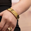 Wholesale Ferris Wheel Geometric Diamond Pattern Stainless Steel Zircon Electroplated Bracelet