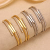 Wholesale Ferris Wheel Geometric Fashion Stainless Steel Zircon Goldplated Bracelet Hand Jewelry