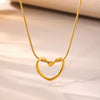 Wholesale Ferris Wheel Geometric Light Luxury Style Titanium Steel And Stainless Steel Electroplated Women's Collarbone Necklace Accessories