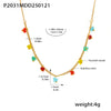 Wholesale Ferris Wheel Geometric Minimalist Electroplated Titanium Steel Necklace Unisex