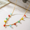Wholesale Ferris Wheel Geometric Minimalist Electroplated Titanium Steel Necklace Unisex