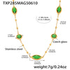 Wholesale Ferris Wheel Geometric Zircon Stainless Steel And Titanium Steel Electroplated Necklace For Ladies
