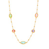Wholesale Ferris Wheel Geometric Zircon Stainless Steel And Titanium Steel Electroplated Necklace For Ladies