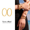 Wholesale Ferris Wheel Great Wall Grain Diamondencrusted Flash Buckle Bracelet Stainless Steel Zircon 18K Gold Plated Fashion Geometric Jewelry