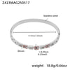 Wholesale Ferris Wheel Great Wall Grain Diamondencrusted Flash Buckle Bracelet Stainless Steel Zircon 18K Gold Plated Fashion Geometric Jewelry