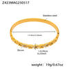 Wholesale Ferris Wheel Great Wall Grain Diamondencrusted Flash Buckle Bracelet Stainless Steel Zircon 18K Gold Plated Fashion Geometric Jewelry