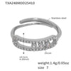 Wholesale Ferris Wheel Jewelry Set For Women And Men Stainless Steel And Titanium Steel Cnc Inlaid Zircon Three Diamond Necklace And Ring Electroplated