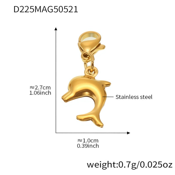 Wholesale Ferris Wheel Ocean Shell Multiaccessory Diy Bracelet Geometric Stainless Steel 18K Gold Plated Women's Fashion Bracelet