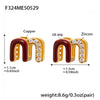 Wholesale Ferris Wheel Oil Drop Earrings For Women Copper Enamel Glaze Zircon Electroplated Light Luxury Style