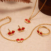 Wholesale Ferris Wheel Pattern Electroplated Stainless Steel And Enamel Glaze Jewelry Set For Children And Women