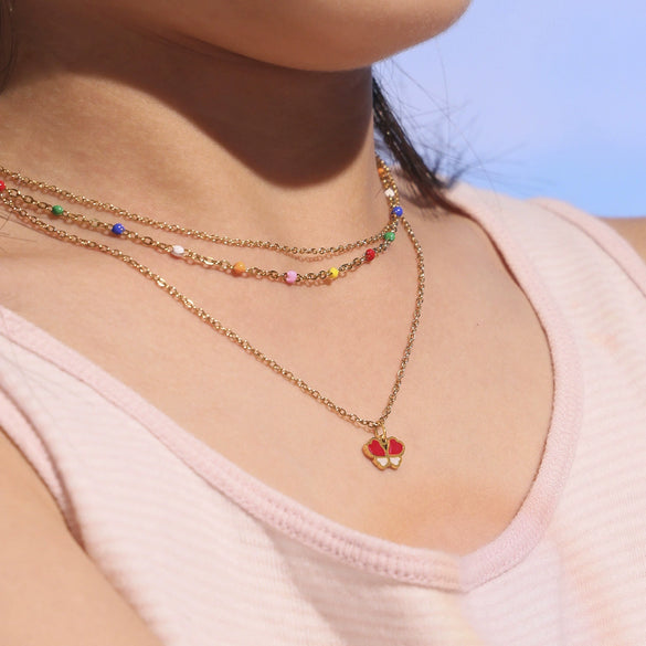 Wholesale Ferris Wheel Pattern Electroplated Stainless Steel And Enamel Glaze Jewelry Set For Children And Women