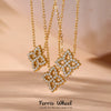 Wholesale Ferris Wheel Snowflake Design Jewelry Set For Women Made Of Stainless Steel Zircon And Titanium Steel With Electroplating Process