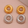 Wholesale Ferris Wheel Stainless Steel Geometric Hollow Circle Earrings 18K Gold Plated For Women
