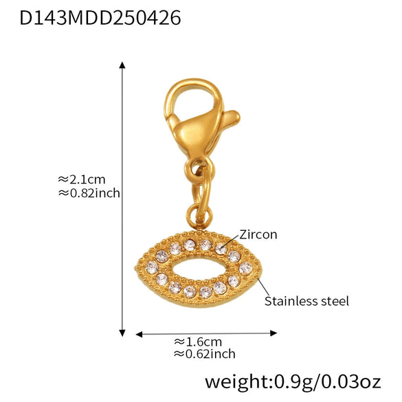 Wholesale Ferris Wheel Star Heart Diamond Pendant Tassel Stainless Steel Goldplated Electroplated Colorpreserving Handmade Diy Bracelet Fashion Geometric Jewelry