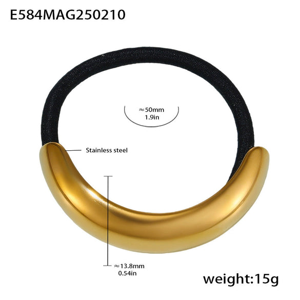 Wholesale Ferris Wheel Titanium Steel Electroplated 18K Real Gold High Elasticity Fashion Hair Rope Hair Accessories