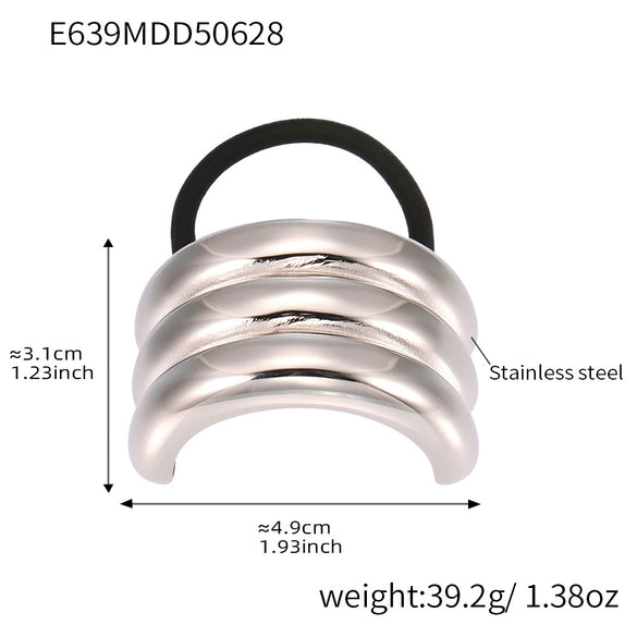 Wholesale Ferris Wheel Titanium Steel Electroplated 18K Real Gold High Elasticity Fashion Hair Rope Hair Accessories