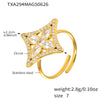 Wholesale Ferris Wheel Zircon Rhombus Flower Stainless Steel Electroplated Jewelry Set For Women