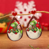 Wholesale Festival Elements Geometric Wood Earrings For Women With Christmas Series Cartoon Designs Like Santa Claus Elk Snowman Dinosaur And Penguin