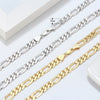 Wholesale Figaro Chain Necklace S925 Sterling Silver Geometric Style Electroplated