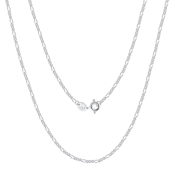 Wholesale Figaro Chain Necklace S925 Sterling Silver Geometric Style Electroplated