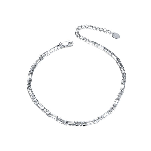 Wholesale Figaro Chain Necklace S925 Sterling Silver Geometric Style Electroplated