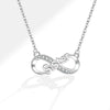 Wholesale Figureeight Geometric Copper Necklace With Zircon Pendant And Electroplating