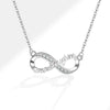 Wholesale Figureeight Geometric Copper Necklace With Zircon Pendant And Electroplating