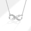 Wholesale Figureeight Geometric Copper Necklace With Zircon Pendant And Electroplating