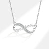 Wholesale Figureeight Geometric Copper Necklace With Zircon Pendant And Electroplating