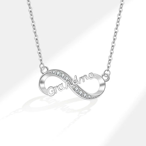 Wholesale Figureeight Geometric Copper Necklace With Zircon Pendant And Electroplating