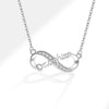 Wholesale Figureeight Geometric Copper Necklace With Zircon Pendant And Electroplating