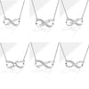 Wholesale Figureeight Geometric Copper Necklace With Zircon Pendant And Electroplating