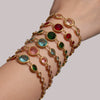 Wholesale Fine Czech Glass Women's Fashion Geometric Bracelet Stainless Steel 18K Gold Non Fading Electroplated