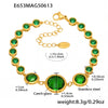 Wholesale Fine Czech Glass Women's Fashion Geometric Bracelet Stainless Steel 18K Gold Non Fading Electroplated