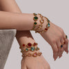 Wholesale Fine Czech Glass Women's Fashion Geometric Bracelet Stainless Steel 18K Gold Non Fading Electroplated