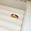 Wholesale Finger Ring Artificial Tiger's Eye Copper Geometric French Retro Electroplating Women's Jewelry