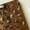 Wholesale Finger Ring Artificial Tiger's Eye Copper Geometric French Retro Electroplating Women's Jewelry