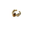 Wholesale Finger Ring Artificial Tiger's Eye Copper Geometric French Retro Electroplating Women's Jewelry