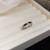 Wholesale Finger Ring Artificial Tiger's Eye Copper Geometric French Retro Electroplating Women's Jewelry