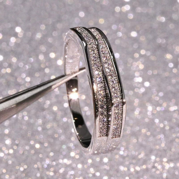 Wholesale Finger Ring Copper Geometric Zirconia Inlay Popular Style For Women