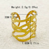 Wholesale Finger Ring Titanium Steel Gold Plated Geometric Open Hollow Design