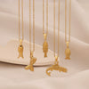 Wholesale Fish Shaped Stainless Steel Pendant Clavicle Chain Jewelry With Personalized Style