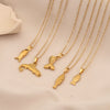 Wholesale Fish Shaped Stainless Steel Pendant Clavicle Chain Jewelry With Personalized Style