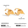 Wholesale Fishtail Geometric Stainless Steel Ear Clips For Women Electroplated