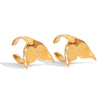 Wholesale Fishtail Geometric Stainless Steel Ear Clips For Women Electroplated