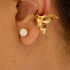Wholesale Fishtail Geometric Stainless Steel Ear Clips For Women Electroplated