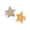 Wholesale Fivepointed Star Titanium Steel Ring For Women With Electroplating Treatment Light Luxury Highend Stainless Steel Jewelry